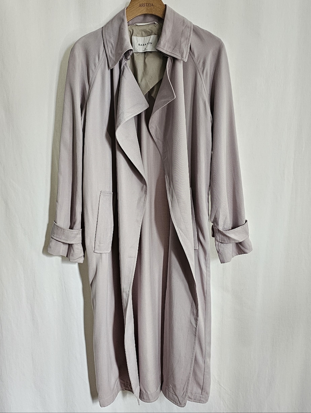 Aritzia Babaton Lilac Lawson Trench Coat - Picture 3 of 16